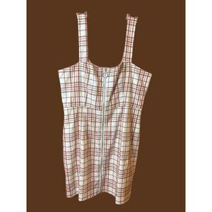 Forever 21 Adjustable Plaid Zip Up Dress